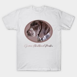 Beautiful German Shorthaired Pointer in oval! Especially for GSP owners! T-Shirt